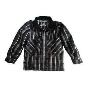 Obermeyer Ski Method Jacket Coat Size 18 Juniors Black Gray Plaid polyester